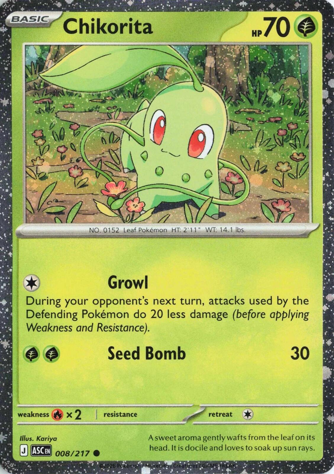 Chikorita (008/217) (Cosmos Holo) [Miscellaneous Cards] | Clutch Gaming