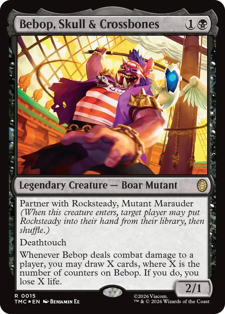 Bebop, Skull & Crossbones (Surge Foil) [Teenage Mutant Ninja Turtles Commander] | Clutch Gaming