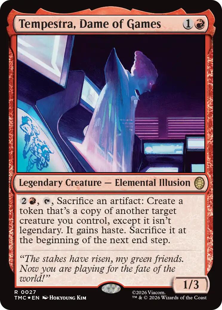 Tempestra, Dame of Games (Surge Foil) [Teenage Mutant Ninja Turtles Commander] | Clutch Gaming