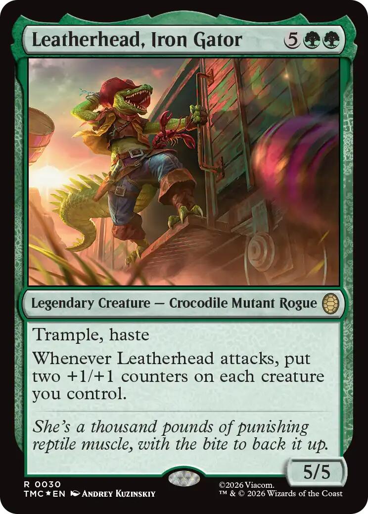 Leatherhead, Iron Gator (Surge Foil) [Teenage Mutant Ninja Turtles Commander] | Clutch Gaming
