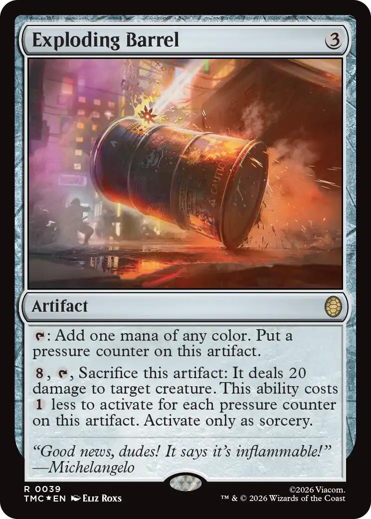 Exploding Barrel (Surge Foil) [Teenage Mutant Ninja Turtles Commander] | Clutch Gaming