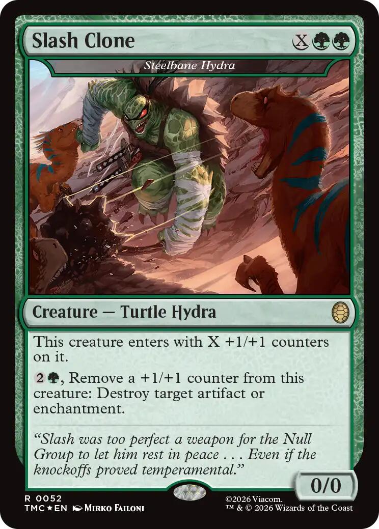 Slash Clone - Steelbane Hydra (Surge Foil) [Teenage Mutant Ninja Turtles Commander] | Clutch Gaming