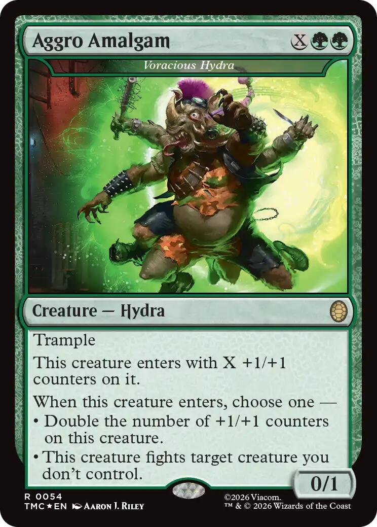 Aggro Amalgam - Voracious Hydra (Surge Foil) [Teenage Mutant Ninja Turtles Commander] | Clutch Gaming