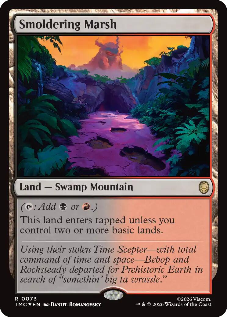 Smoldering Marsh (Surge Foil) [Teenage Mutant Ninja Turtles Commander] | Clutch Gaming