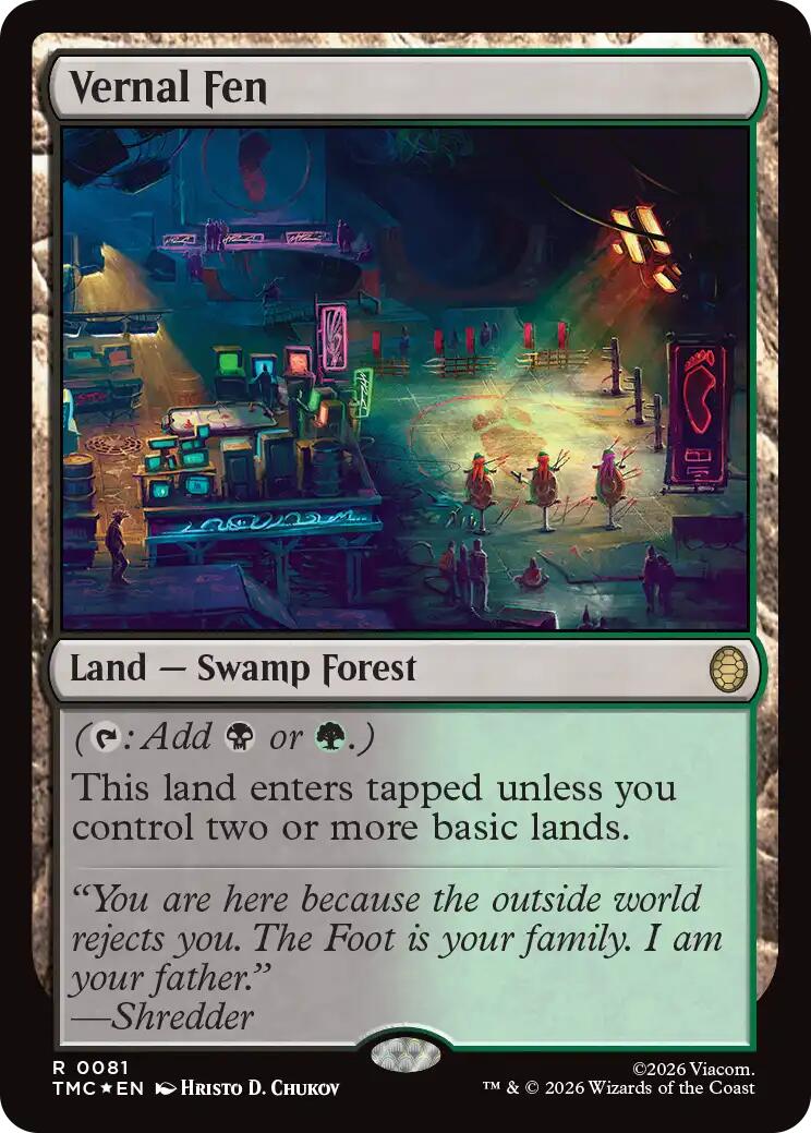 Vernal Fen (Surge Foil) [Teenage Mutant Ninja Turtles Commander] | Clutch Gaming