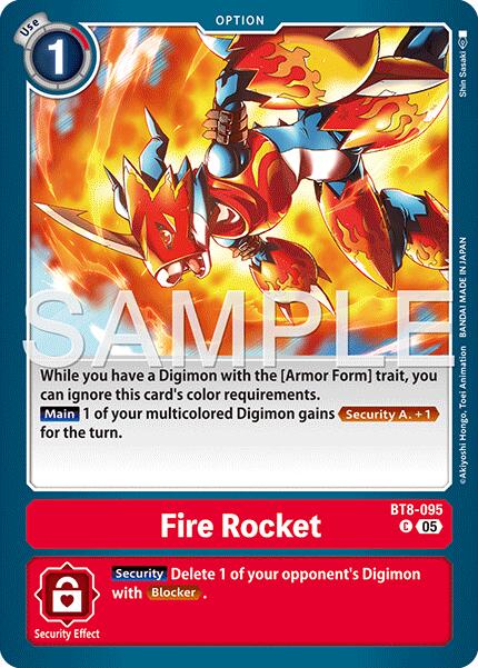 Fire Rocket [BT8-095] (Foil Reprint) [Advanced Booster Digimon Generation] | Clutch Gaming