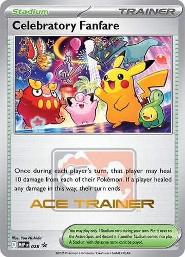 Celebratory Fanfare (028) (Ace Trainer) [Mega Evolution Promo] | Clutch Gaming