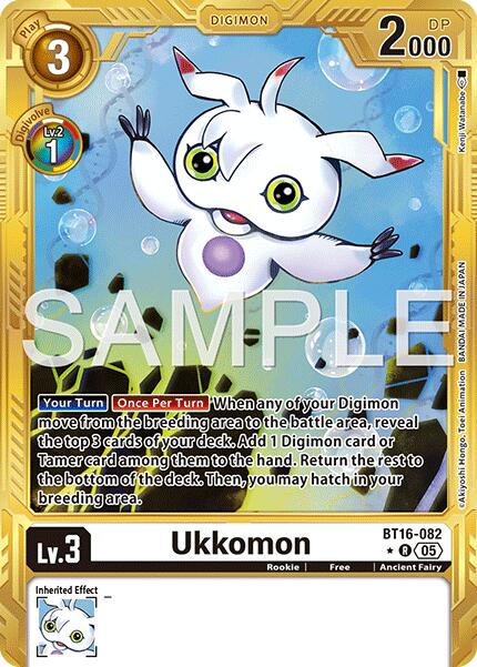 Ukkomon [BT16-082] (Gold Border) [Advanced Booster Digimon Generation] | Clutch Gaming