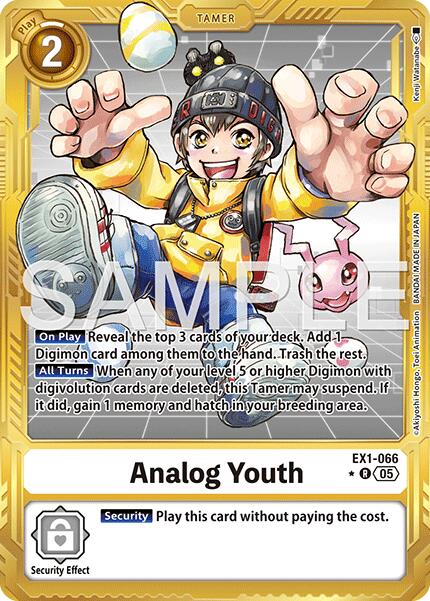 Analog Youth [EX1-066] (Gold Border) [Advanced Booster Digimon Generation] | Clutch Gaming