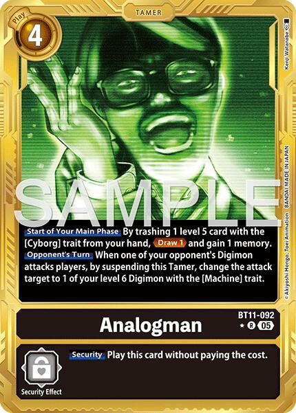 Analogman [BT11-092] (Gold Border) [Advanced Booster Digimon Generation] | Clutch Gaming