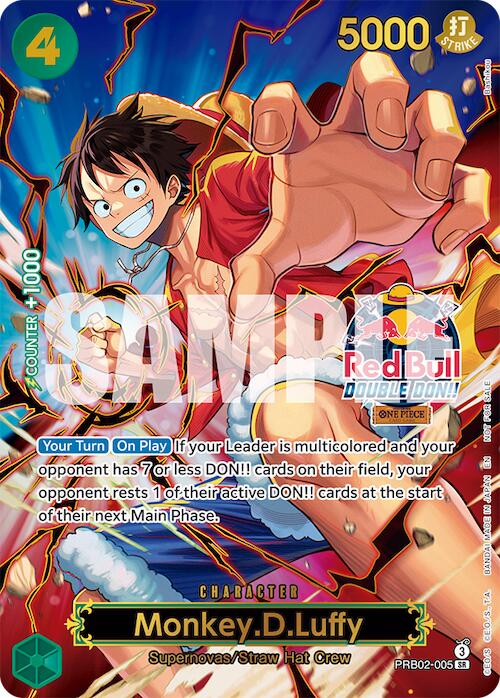 Monkey.D.Luffy (Red Bull Double Don!!) (Winner) (Textured) [One Piece Promotion Cards] | Clutch Gaming