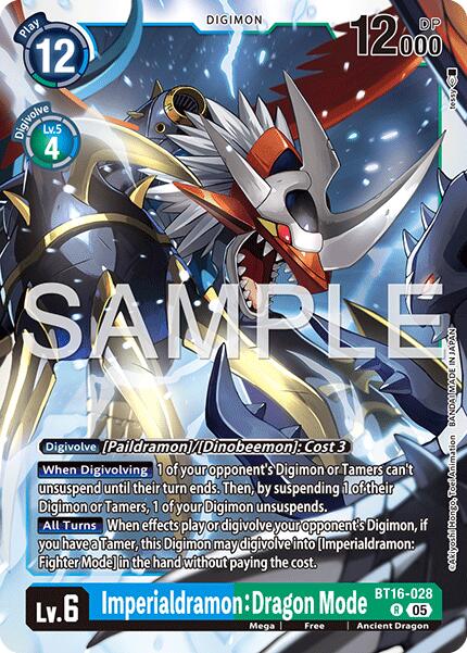 Imperialdramon: Dragon Mode [BT16-028] (Reprint) [Advanced Booster Digimon Generation] | Clutch Gaming