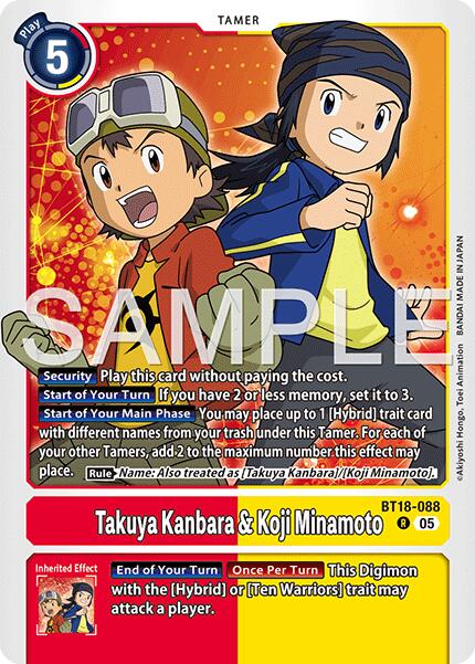 Takuya Kanbara & Koji Minamoto [BT18-088] (Reprint) [Advanced Booster Digimon Generation] | Clutch Gaming