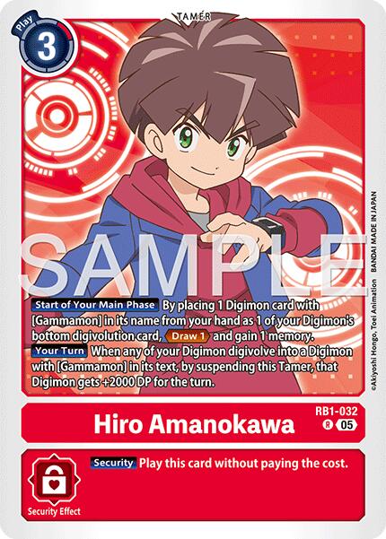 Hiro Amanokawa [RB1-032] (Reprint) [Advanced Booster Digimon Generation] | Clutch Gaming