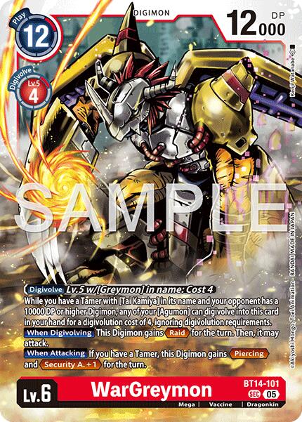 WarGreymon [BT14-101] (Reprint) [Advanced Booster Digimon Generation] | Clutch Gaming