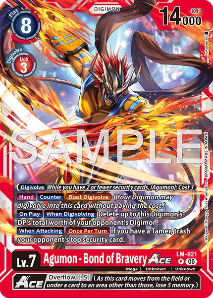 Agumon [LM-021] - Bond of Bravery ACE (Reprint) [Advanced Booster Digimon Generation] | Clutch Gaming