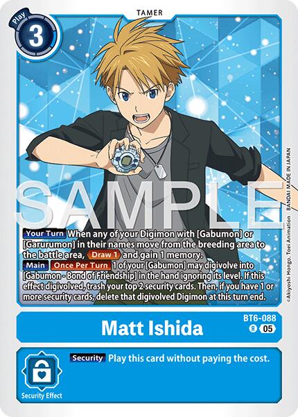 Matt Ishida [BT6-088] (Reprint) [Advanced Booster Digimon Generation] | Clutch Gaming