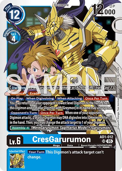 CresGarurumon [AD1-012] [Advanced Booster Digimon Generation] | Clutch Gaming