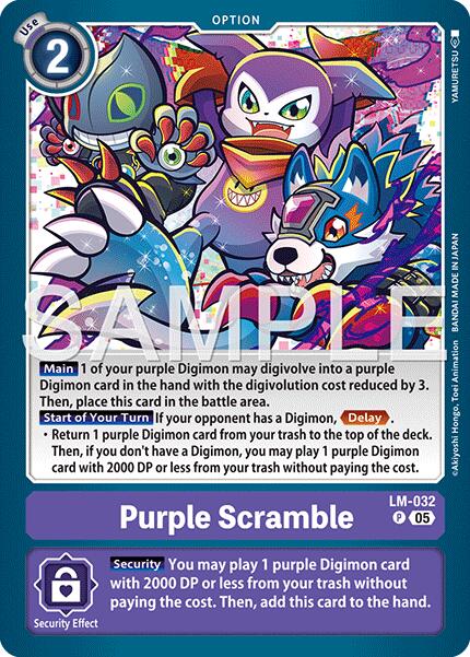 Purple Scramble [LM-032] (Reprint) [Advanced Booster Digimon Generation] | Clutch Gaming