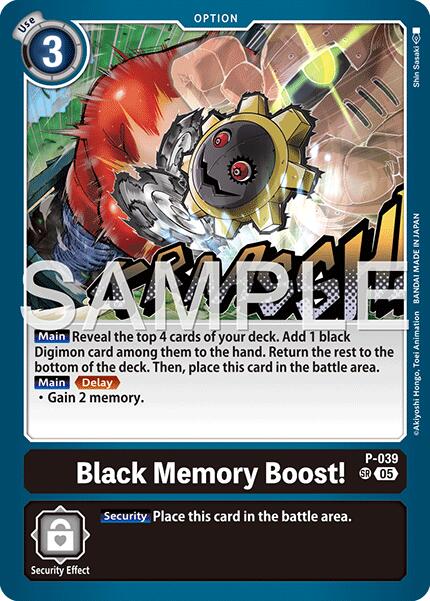 Black Memory Boost! [P-039] (Reprint) [Advanced Booster Digimon Generation] | Clutch Gaming