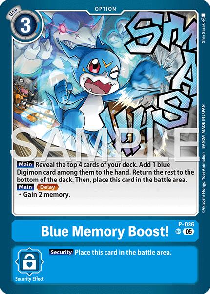 Blue Memory Boost! [P-036] (Reprint) [Advanced Booster Digimon Generation] | Clutch Gaming