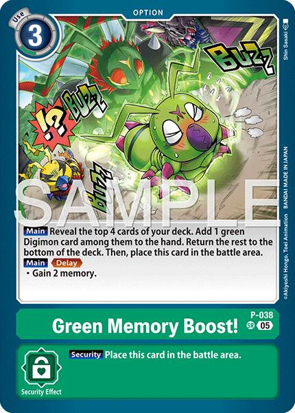 Green Memory Boost! [P-038] (Reprint) [Advanced Booster Digimon Generation] | Clutch Gaming