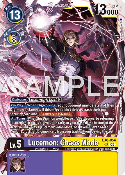 Lucemon: Chaos Mode [EX6-054] (Reprint) [Advanced Booster Digimon Generation] | Clutch Gaming