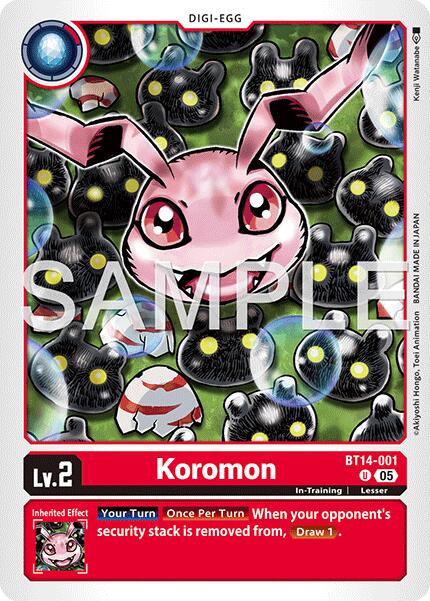 Koromon [BT14-001] - BT14-001 (Reprint) [Advanced Booster Digimon Generation] | Clutch Gaming