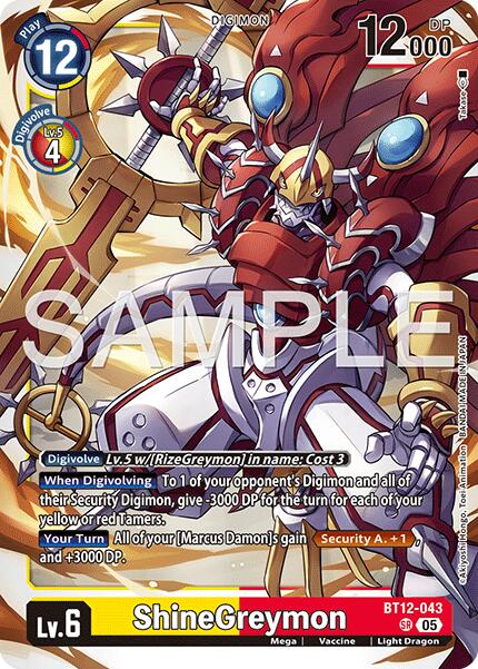 ShineGreymon [BT12-043] - BT12-043 (Reprint) [Advanced Booster Digimon Generation] | Clutch Gaming