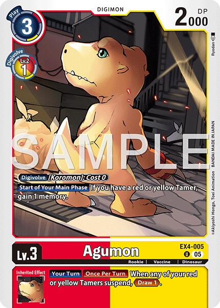 Agumon [EX4-005] - EX4-005 (Reprint) [Advanced Booster Digimon Generation] | Clutch Gaming