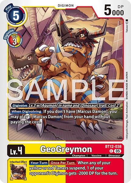 GeoGreymon [BT12-038] - BT12-038 (Reprint) [Advanced Booster Digimon Generation] | Clutch Gaming