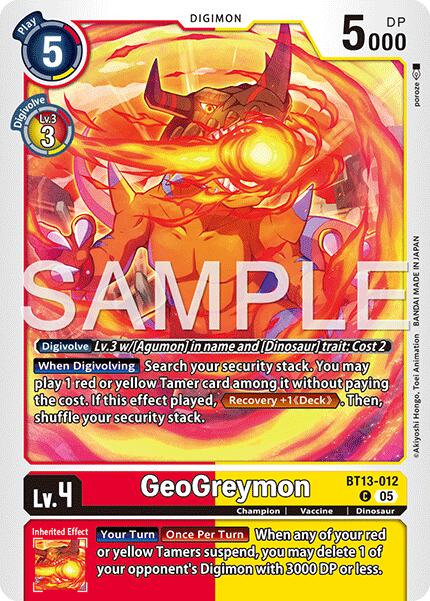 Geogreymon [BT13-012] - BT13-012 (Reprint) [Advanced Booster Digimon Generation] | Clutch Gaming