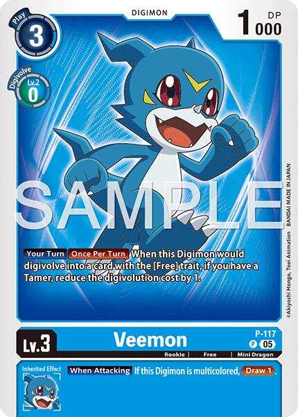 Veemon [P-117] - P-117 (Reprint) [Advanced Booster Digimon Generation] | Clutch Gaming