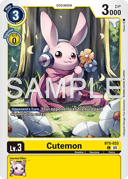 Cutemon [BT5-033] (Reprint) [Advanced Booster Digimon Generation] | Clutch Gaming