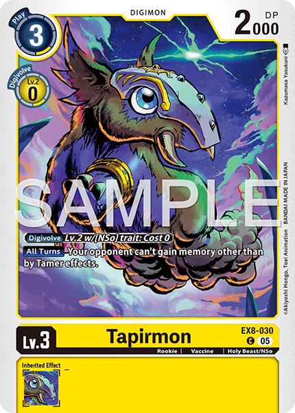 Tapirmon [EX8-030] (Reprint) [Advanced Booster Digimon Generation] | Clutch Gaming