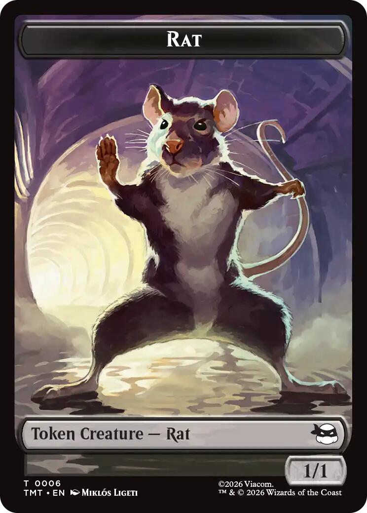 Rat // Copy Double-Sided Token [Teenage Mutant Ninja Turtles Tokens] | Clutch Gaming