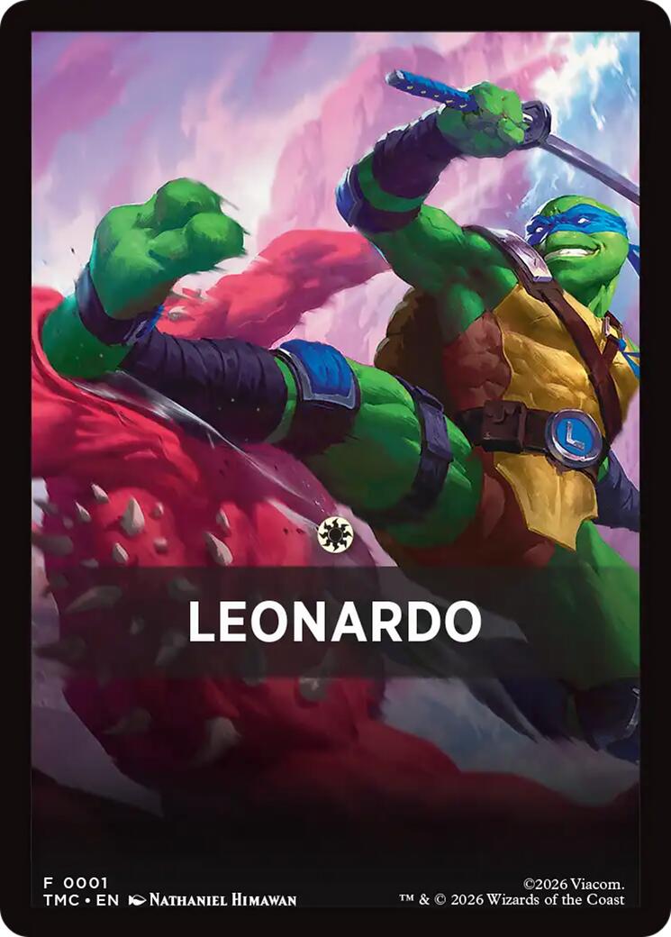 Leonardo Theme Card [Teenage Mutant Ninja Turtles Commander Tokens] | Clutch Gaming