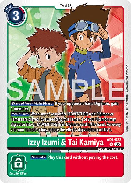 Izzy Izumi & Tai Kamiya [AD1-022] [Advanced Booster Digimon Generation] | Clutch Gaming