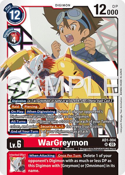 WarGreymon [AD1-004] [Advanced Booster Digimon Generation] | Clutch Gaming