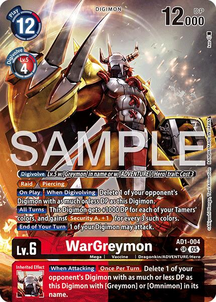 WarGreymon [AD1-004] (Alternate Art) [Advanced Booster Digimon Generation] | Clutch Gaming