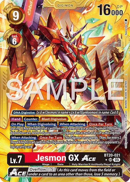 Jesmon GX ACE [BT20-021] (Gold Border) [Advanced Booster Digimon Generation] | Clutch Gaming