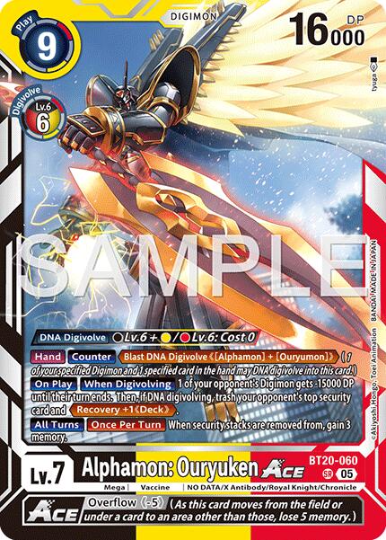 Alphamon: Ouryuken ACE [BT20-060] (Reprint) [Advanced Booster Digimon Generation] | Clutch Gaming