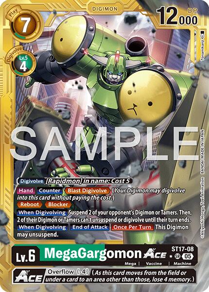 MegaGargomon ACE [ST17-08] (Gold Border) [Advanced Booster Digimon Generation] | Clutch Gaming