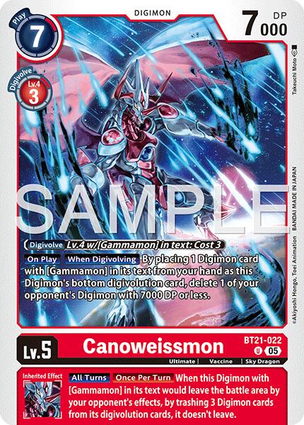 Canoweissmon [BT21-022] (Reprint) [Advanced Booster Digimon Generation] | Clutch Gaming