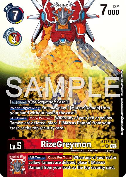 RizeGreymon [BT13-015] (Alternate Art) [Advanced Booster Digimon Generation] | Clutch Gaming