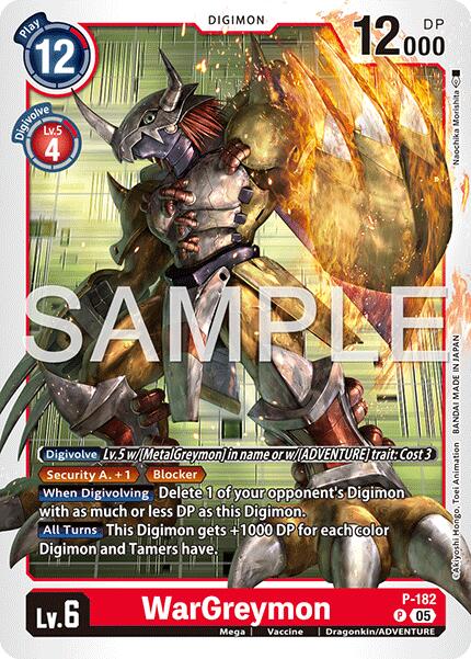 WarGreymon [P-182] (Reprint) [Advanced Booster Digimon Generation] | Clutch Gaming
