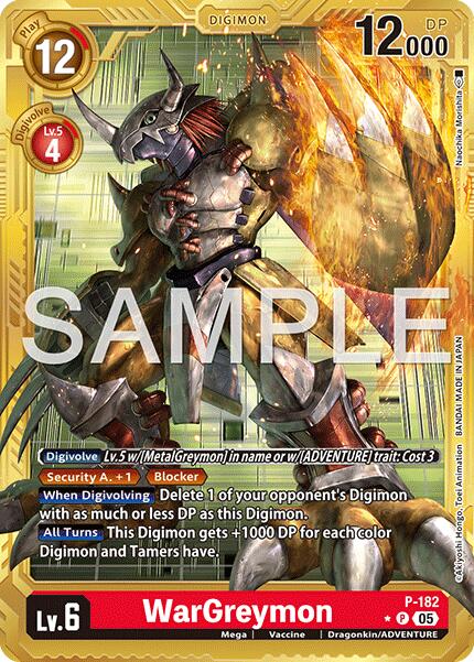 WarGreymon [P-182] (Gold Border) [Advanced Booster Digimon Generation] | Clutch Gaming
