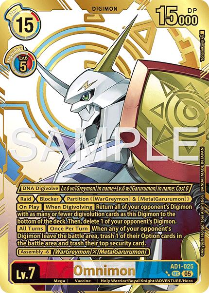 Omnimon [AD1-025] (Rare Pull) [Advanced Booster Digimon Generation] | Clutch Gaming