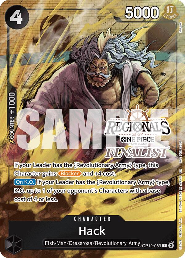 Hack (Regionals Finalist Card Set 26-27) [One Piece Promotion Cards] | Clutch Gaming