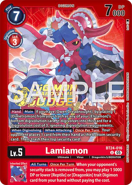 Lamiamon [BT24-016] (Judge Pack 9) [Time Stranger] | Clutch Gaming